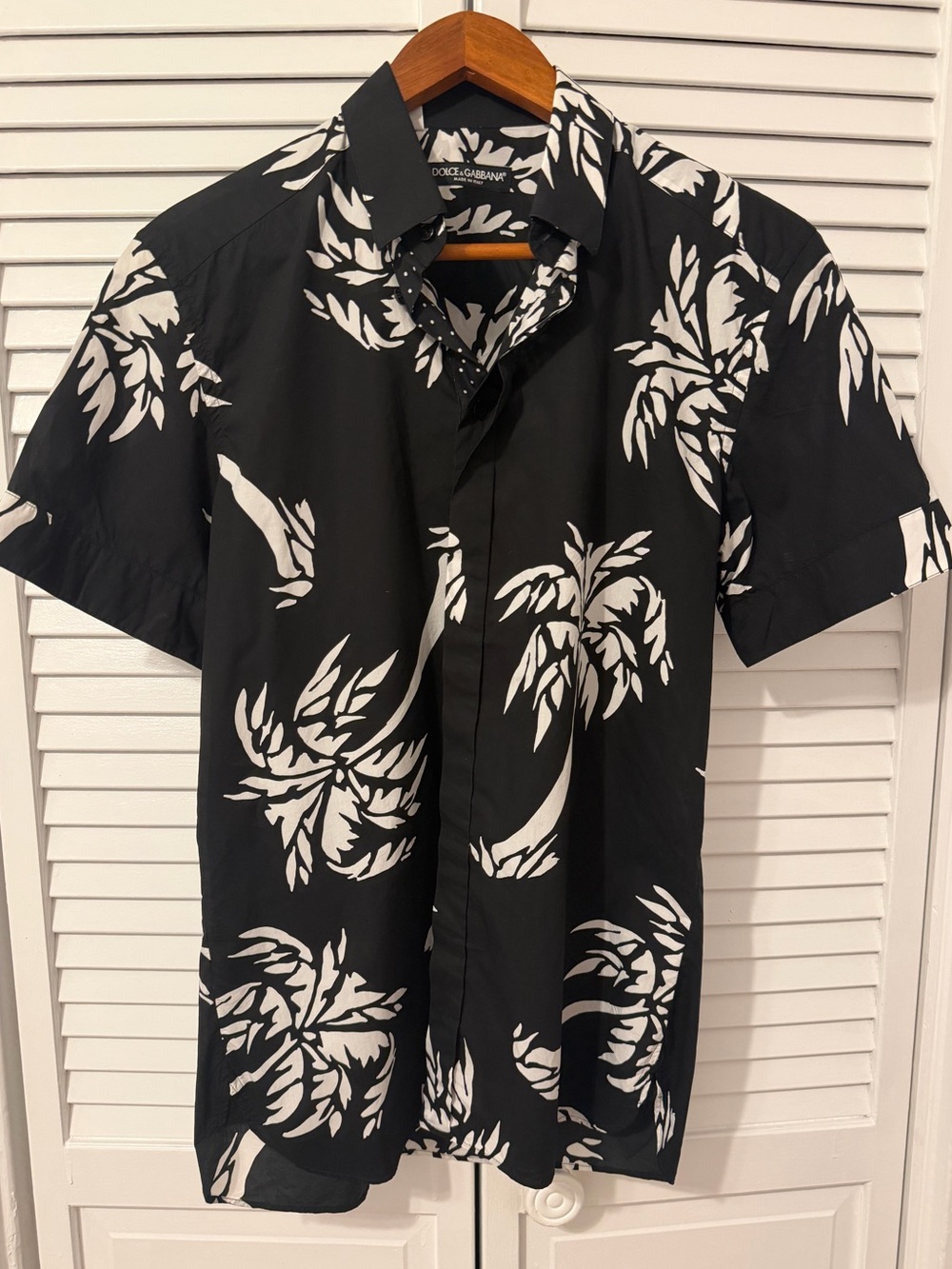 Dolce & Gabbana Black & White Button-Down Shirt – Made in Italy 🇮🇹